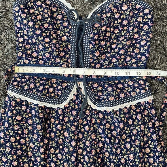 Gunne Sax by Jessica San Francisco 1970s Peplum Sundress Size 7 Fits like a 3 - Picture 14 of 16